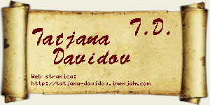 Tatjana Davidov vizit kartica